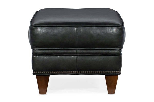 Amani Traditional Leather Ottoman