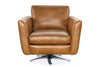 Image of Amara Contemporary Leather Swivel Club Chair