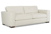 Image of Ambrose "Ready To Ship" Modern 94" Leather Attached Pillow Back Sofa With Wide Track Arms (Photo For Style Only)