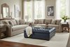 Anderson 48 Inch Square Large Button Tufted Chesterfield Leather Ottoman