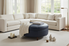 Andover 30", 40", 50", Or 60" Round Leather Ottoman