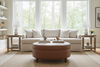 Andover 30", 40", 50", Or 60" Round Leather Ottoman