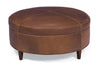 Image of Andover 30", 40", 50", Or 60" Round Leather Ottoman