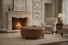 Image of Andover 30", 40", 50", Or 60" Round Leather Ottoman