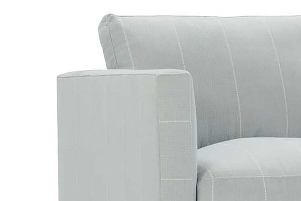 Angela Track Arm Fabric Accent Chair w/ Exposed Wood Base