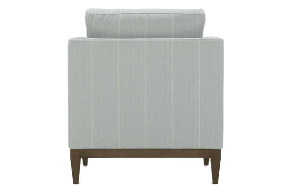 Angela Track Arm Fabric Accent Chair w/ Exposed Wood Base