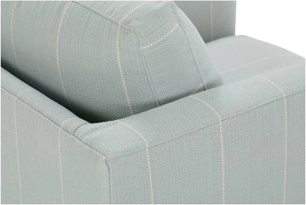 Angela Track Arm Fabric Accent Chair w/ Exposed Wood Base