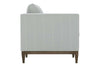 Image of Angela Track Arm Fabric Accent Chair w/ Exposed Wood Base