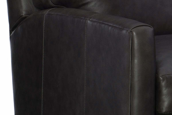 Angus Small Leather Pillow Back Recliner Chair