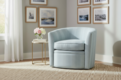 Annette Upholstered Memory Swivel Accent Tub Chair
