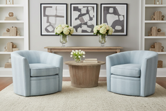 Annette Upholstered Memory Swivel Accent Tub Chair