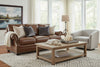 Image of Anthony 84 Inch Traditional Three Cushion Pillow Back Leather Sofa