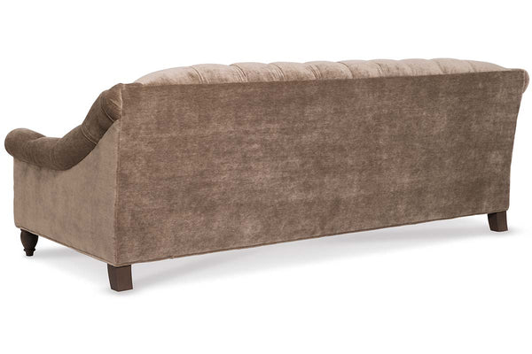 Ariana Traditional 90 Inch 8-Way Hand Tied Bench Seat Tufted Fabric Chesterfield Sofa