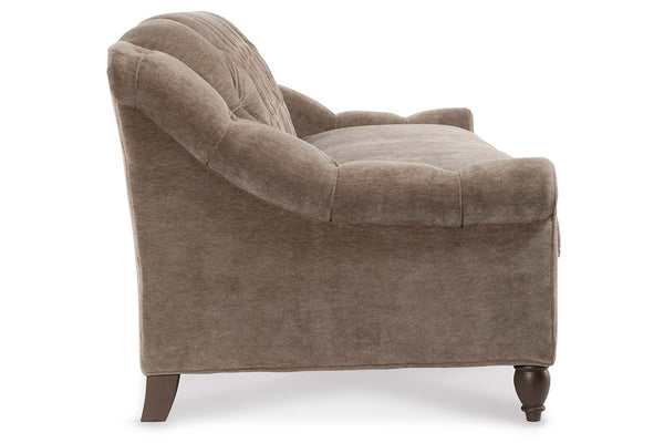 Ariana Traditional 90 Inch 8-Way Hand Tied Bench Seat Tufted Fabric Chesterfield Sofa