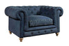Image of Armstrong Denim "Quick Ship" Tufted Fabric Club Chair -OUT OF STOCK UNTIL FURTHUR NOTICE