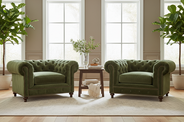 Armstrong Forest "Quick Ship" Tufted Fabric Club Chair