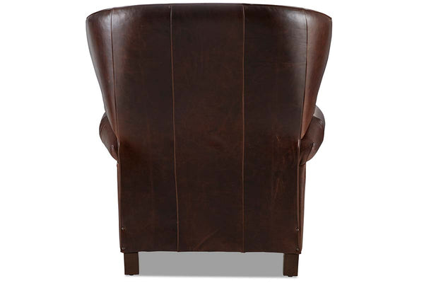 Arthur "BIG MAN" Tufted Wingback Leather Recliner – Oversized Comfort With Timeless Elegance