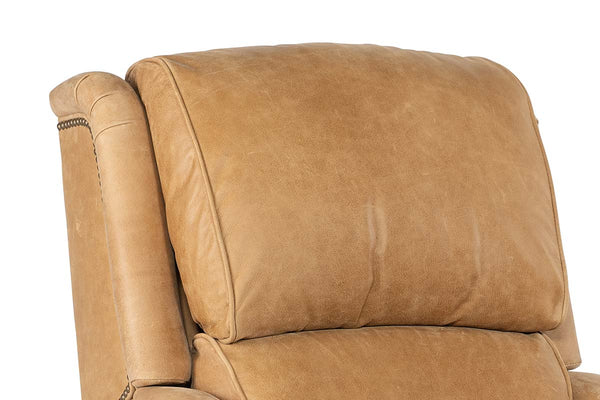 Aster Leather Power English Arm Bustle Back Living Room Reclining Chair