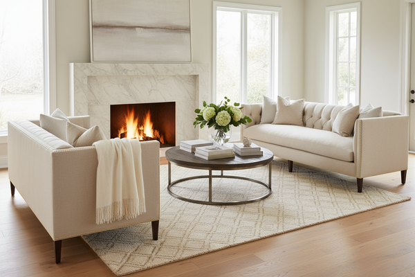 Astrid 92 Inch Fabric Tuxedo Arm Single Bench Seat Sofa