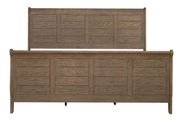 Atkins Mission Style Queen Or King Wood Sleigh Bed "Create Your Own Bedroom" Collection