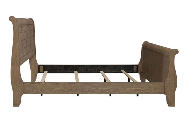 Atkins Mission Style Queen Or King Wood Sleigh Bed "Create Your Own Bedroom" Collection