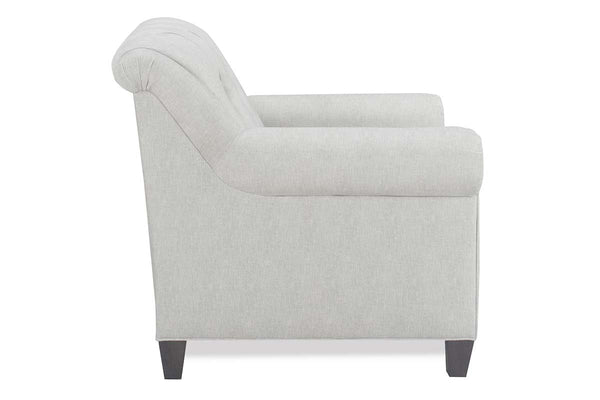 Aubrey Traditional 8-Way Hand Tied Fabric Chair With Tufted Tight Back