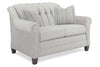 Image of Aubrey Fabric Traditional 62 Inch 8-Way Hand Tied Loveseat With Tufted Tight Back