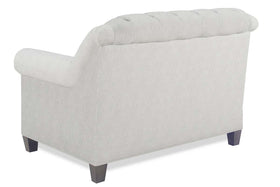 Aubrey Fabric Traditional 62 Inch 8-Way Hand Tied Loveseat With Tufted Tight Back