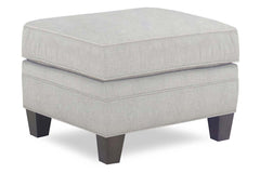 Aubrey Traditional Pillow Top Fabric Footstool Ottoman