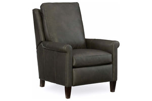 Auden Small Scale Rolled Arm Pillow Back Leather Recliner