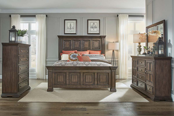Baird Queen Or King Brownstone Panel Bed "Create Your Own Bedroom" Collection