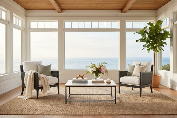 Holloway Black "Quick Ship" Fabric Accent Chair With Decorative Cane / Wood Base