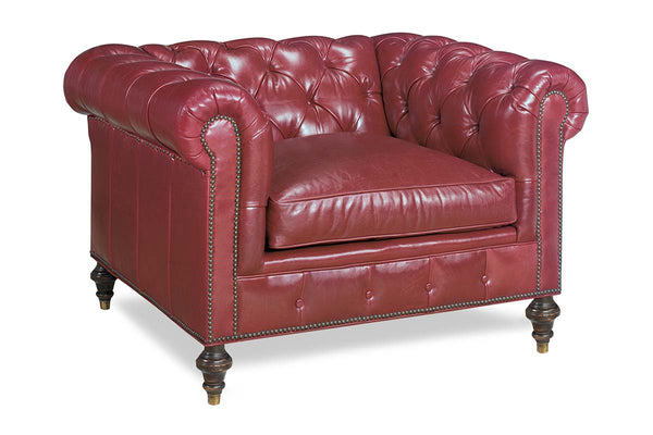 Barrington Tufted Leather Club Chair - Club Furniture
