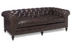 Image of Barrington 91 Inch Large Leather Chesterfield Tufted Sofa