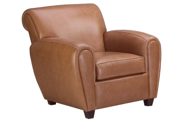 Baxter "Ready To Ship" Leather Club Chair (Photo For Style Only)