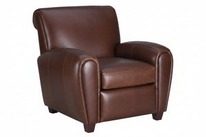 Baxter French Art Deco Style Leather Recliner