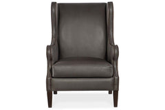 Baylor Heaven Quick Ship Exposed Faux Croc Leather Wingback Accent Chair