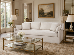 Maisie 95 Inch "Quick Ship" Sloping Track Arm Sofa