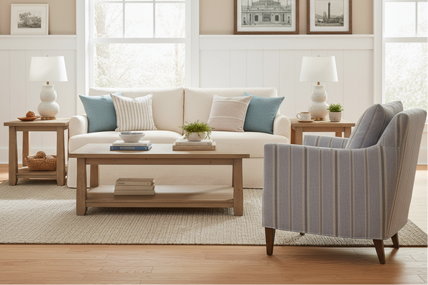 Becky Slipcovered Wing Arm Accent Chair