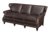 Image of Bellamy 91 Inch Leather Wingback Sofa
