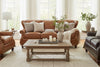 Image of Bellamy 91 Inch Leather Wingback Sofa