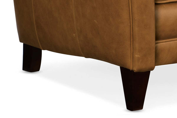 Benjamin Transitional Leather Loveseat