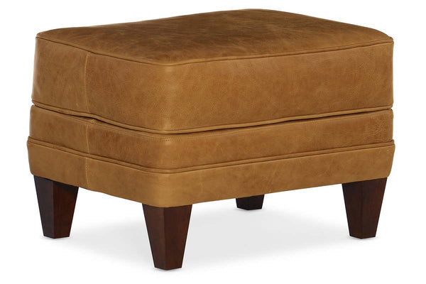 Benjamin Transitional Leather Ottoman