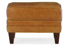 Benjamin Transitional Leather Ottoman