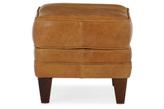 Benjamin Transitional Leather Ottoman