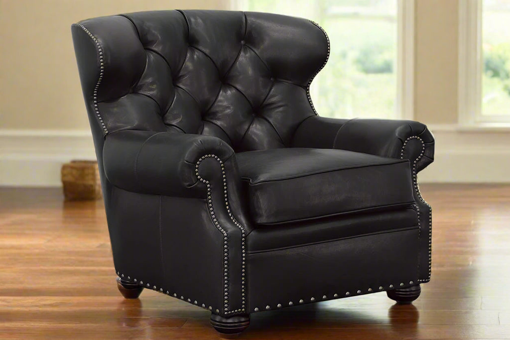 Benson Tufted Chesterfield Style Leather Club Chair