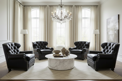 Benson Tufted Chesterfield Style Leather Club Chair