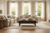 Bentley "Quick Ship" 48 Inch Long Tufted Leather Coffee Table With Nail Trim - Out Of Stock Until 8/01/26