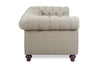 Image of Bowen Traditional 86 Inch 8-Way Hand Tied Tufted Fabric Chesterfield Sofa