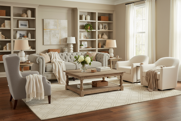 Bowen Traditional 96 Inch 8-Way Hand Tied Oversized Tufted Fabric Chesterfield Sofa